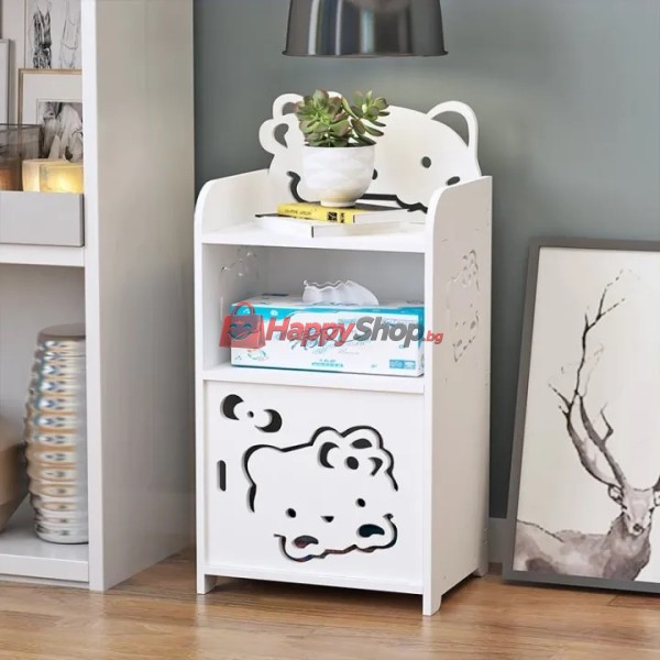 Нощно шкафче и етажерка за баня 2в1 Hello Kitty